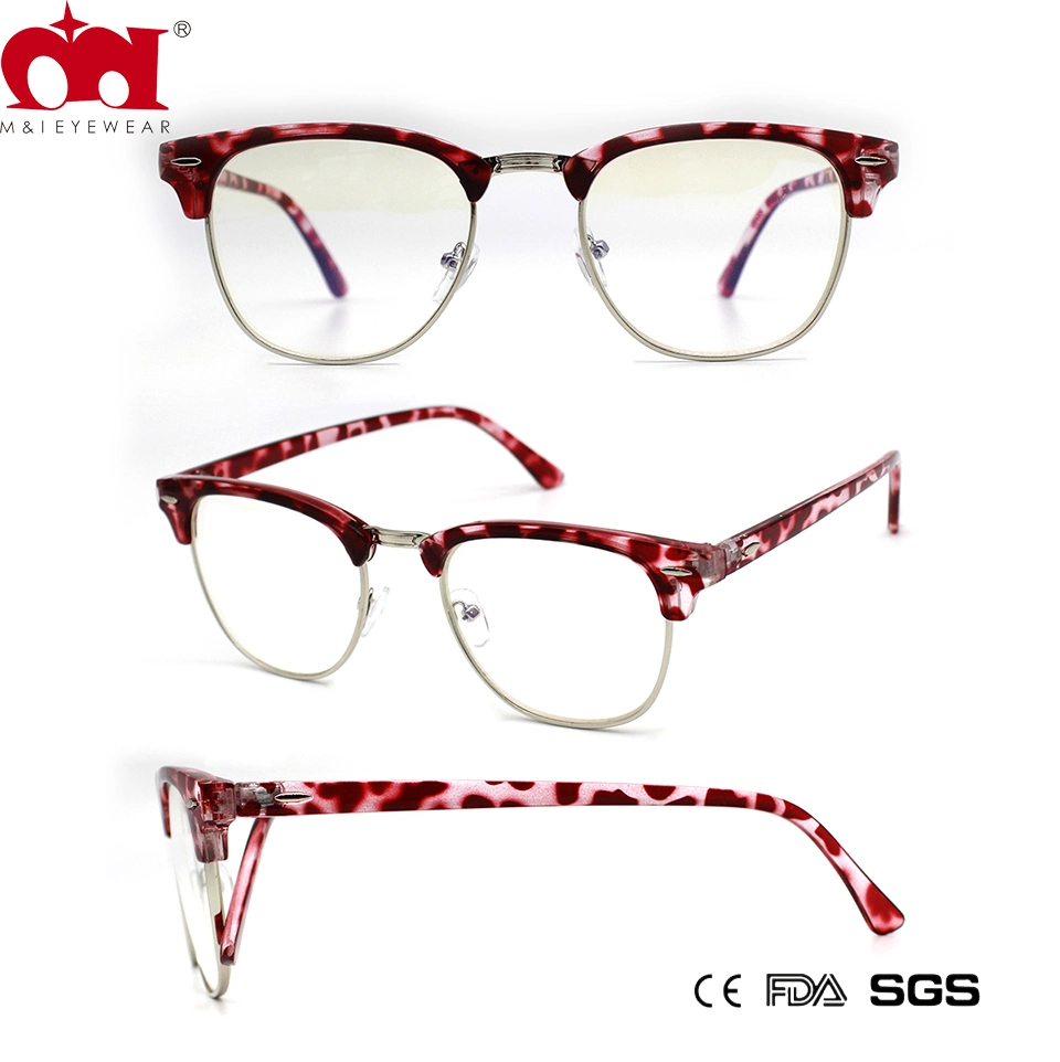 Multicolor Eyebrow Frame Fashion Half Rim High Quality Popular Reading Glasses (WRP20017)