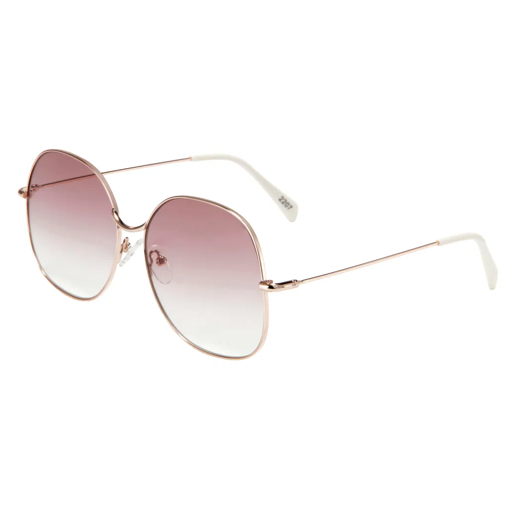 Wholesale Metal Sun Glasses for Fashionable Square Cnady Color Gradient Block UV400 Clear Lenses Sunglasses