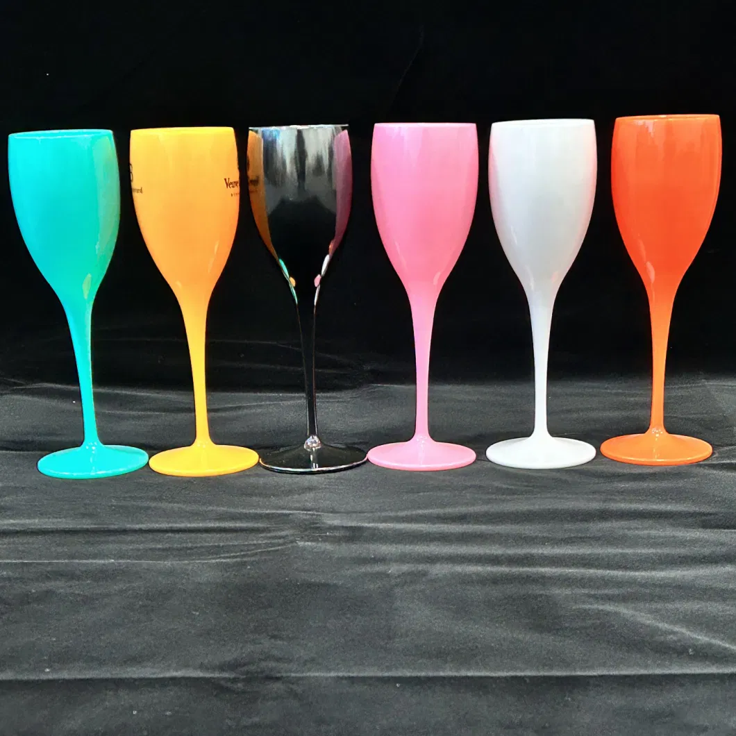 Bst Personalized Champagne Cups High Quality Custom Plastic White Wine Glasses Goblet Wine Glass