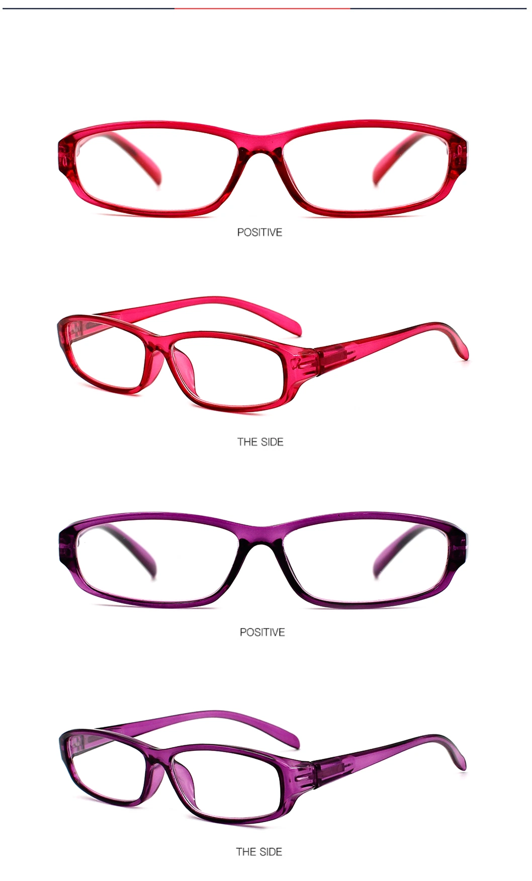 Eco Friendly Eyewear Fashion Thin Anti Blue Light Reading Glass Promotonal Women Designer Reading Glasses (WRP8070144B)