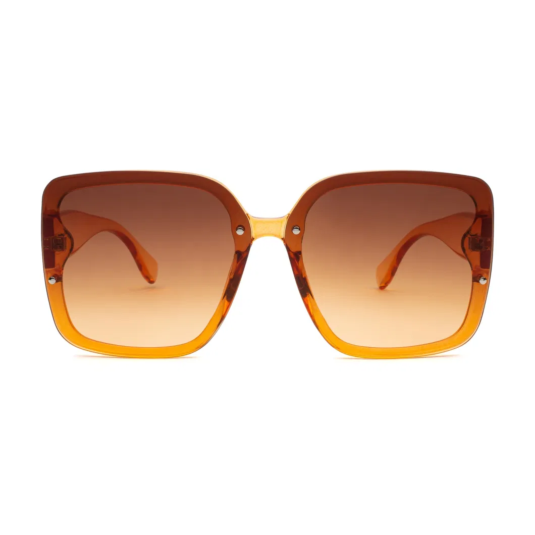 Gradient Lens Oversized Suqare Frame Eyewear Manufacturier PC Polarized Designer Sunglasses UV400