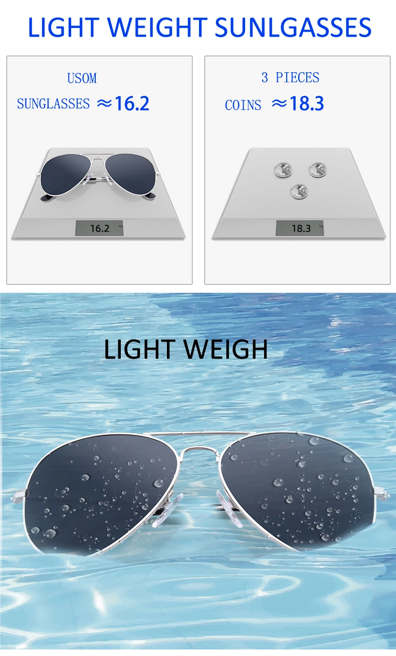 Light Weight Frame Custom Shades Outdoor Anti Glare Driving and Fishing Sunglasses