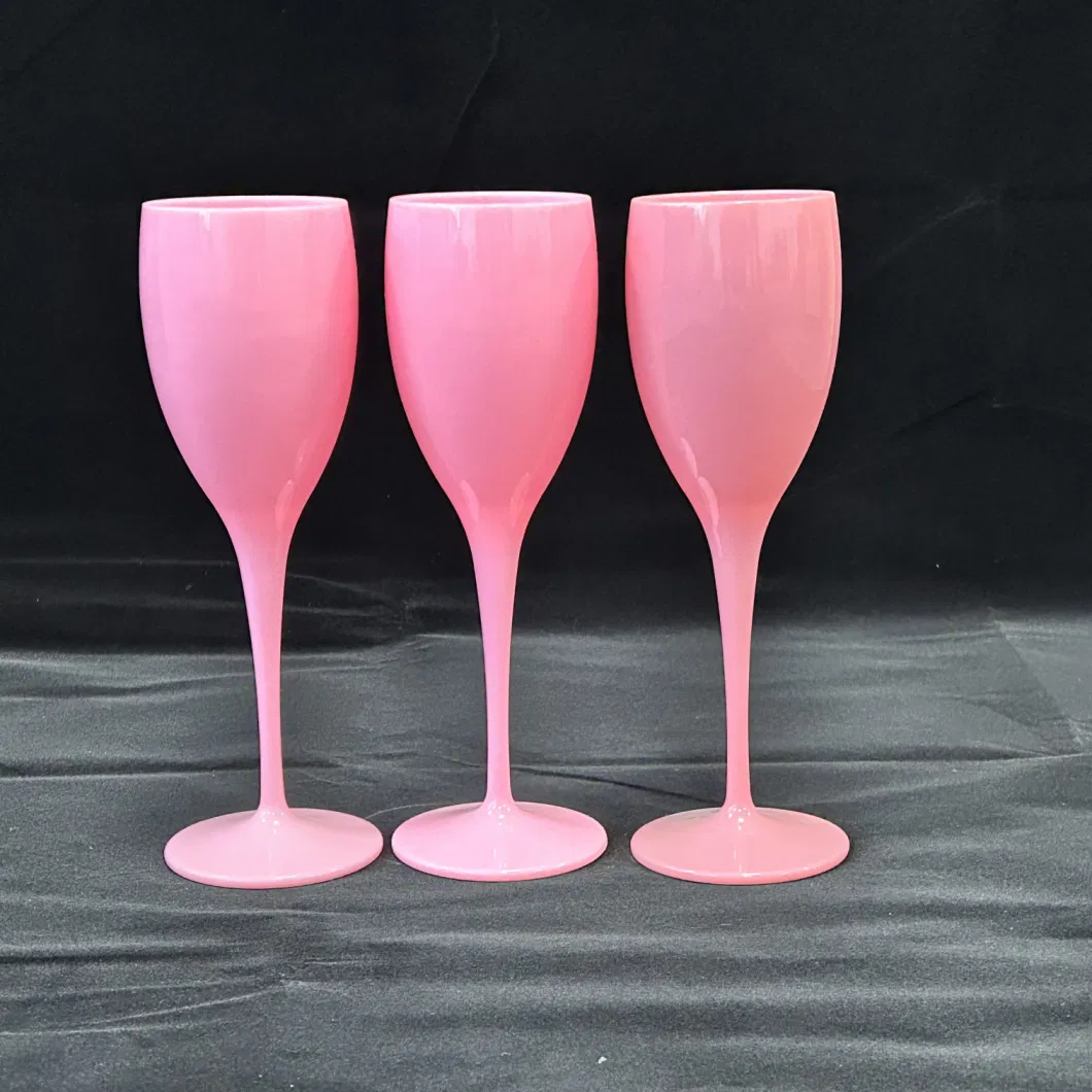 Bst Personalized Champagne Cups High Quality Custom Plastic White Wine Glasses Goblet Wine Glass