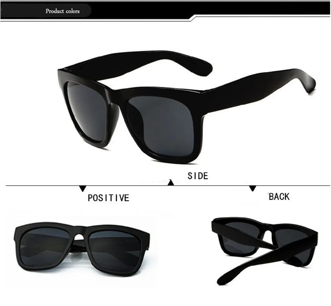 Unisex Oversize Plastic Sunglasses Polarized Square Thick Eye Glasses Wyz12956