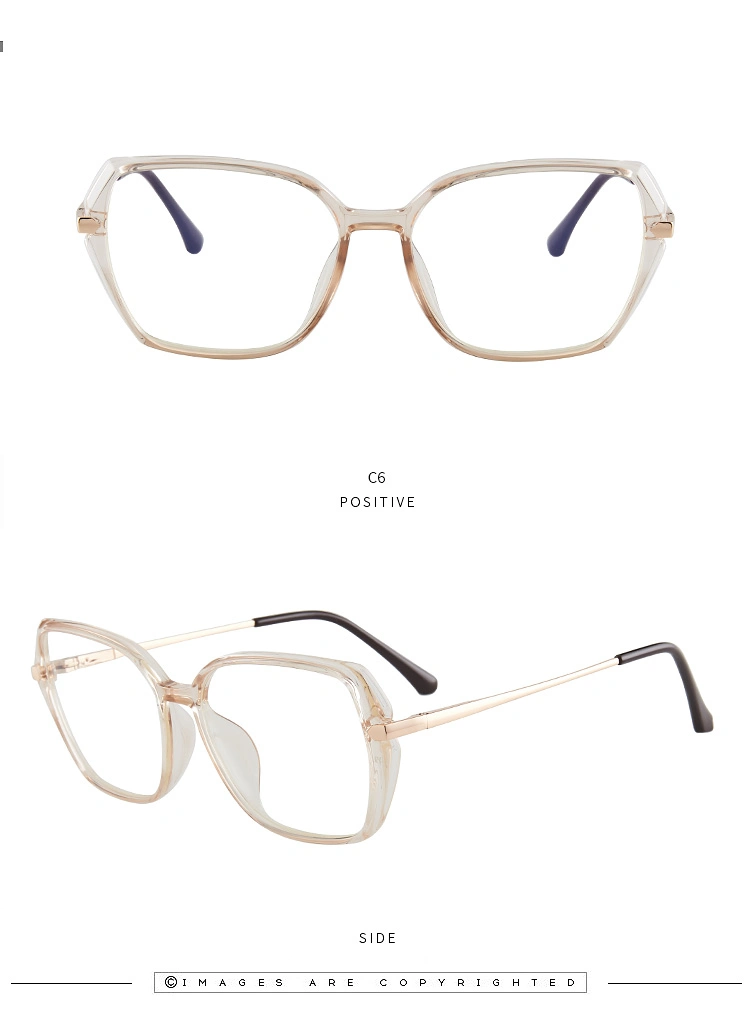 Top Quality Unisex Optical Frame Square Tr90 Eyeglasses Anti-Blue Light Glass Customised Logo