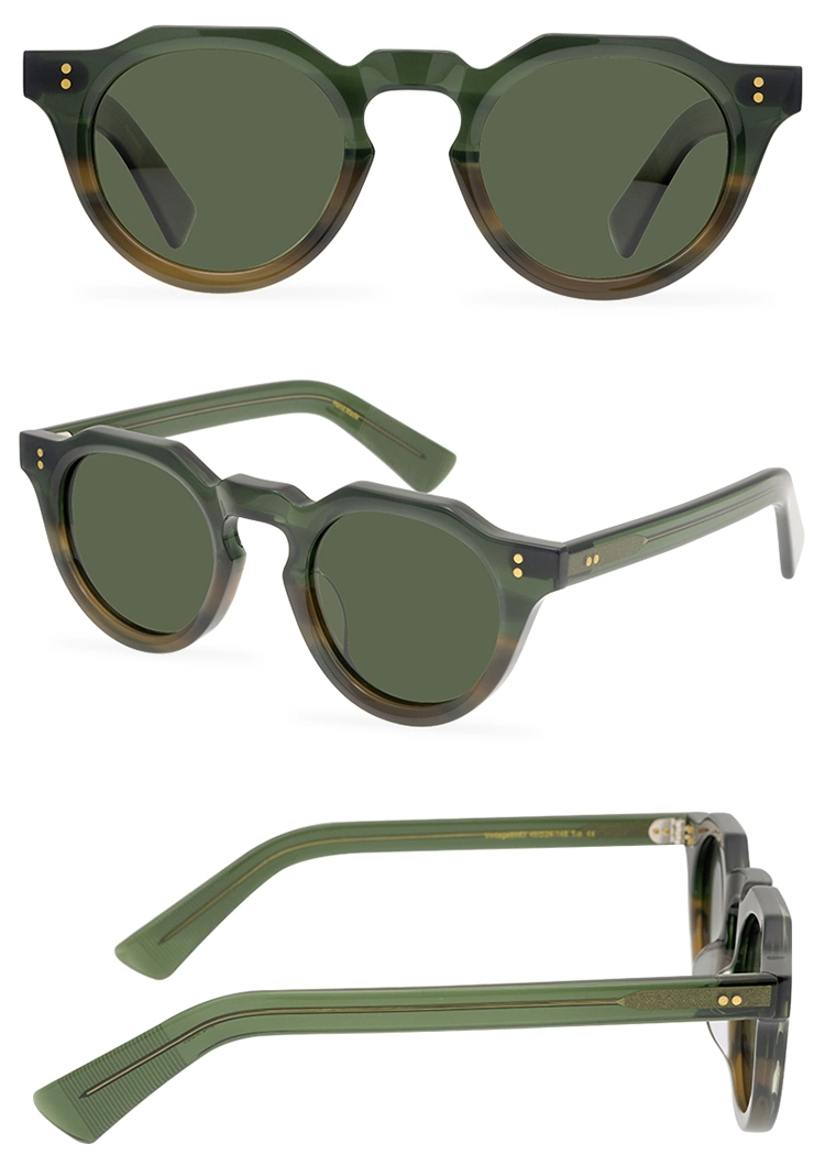 Women&prime;s Sunglasses Polygonal Color Stitching Polarized Man Eyeglasses Frames Optical