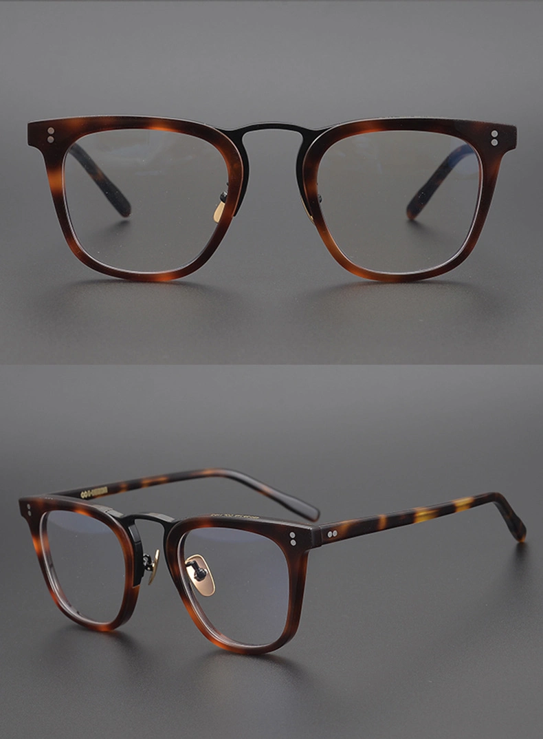 2024 New Japan Japanese 100% Handmade Pure Acetate Acet Titanium Optical Luxury Top Quality Eyeglasses Frames