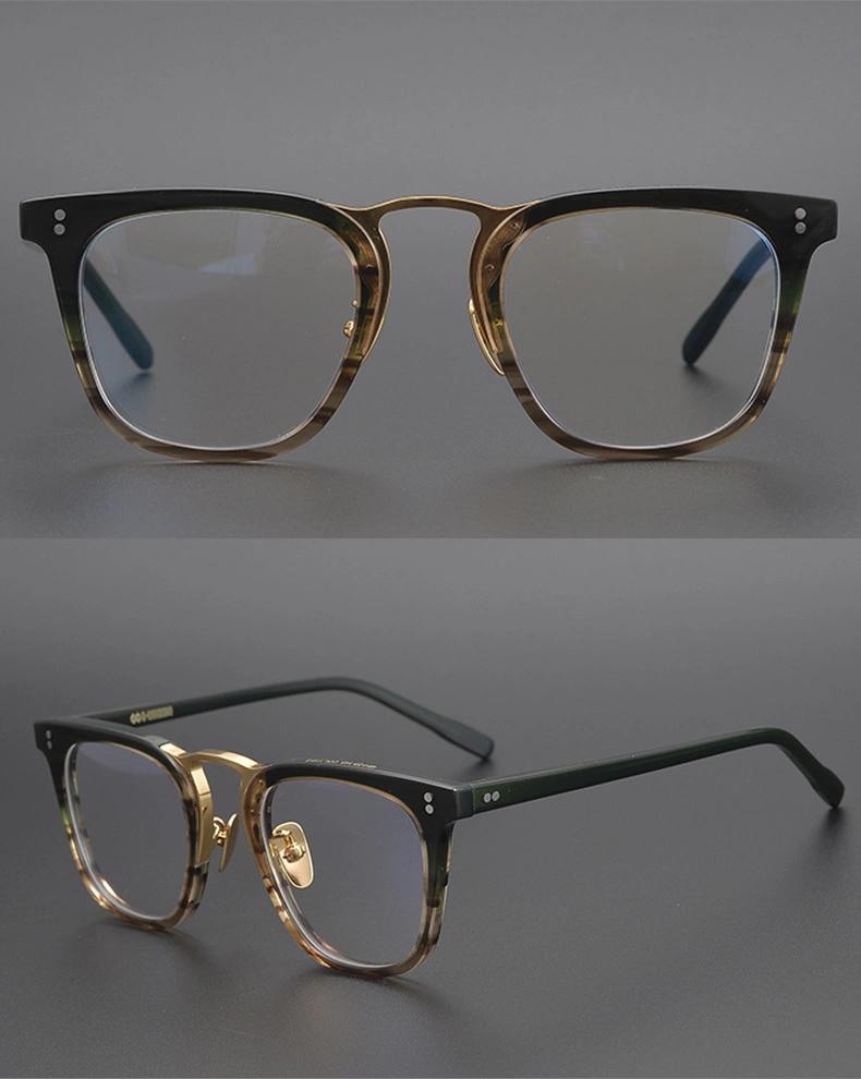 2024 New Japan Japanese 100% Handmade Pure Acetate Acet Titanium Optical Luxury Top Quality Eyeglasses Frames