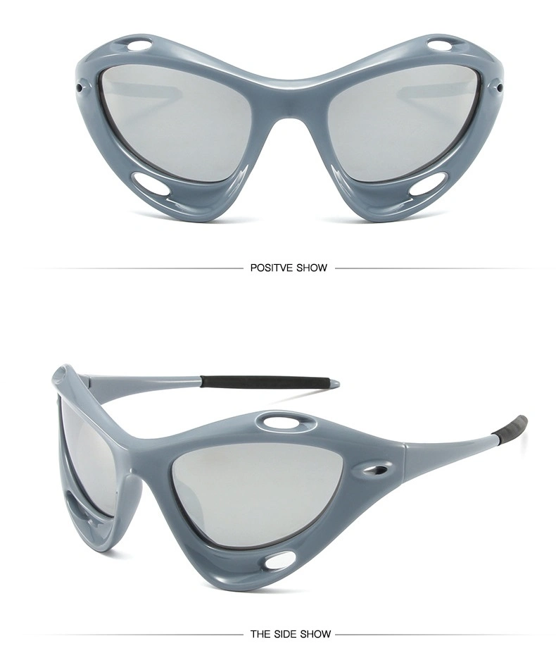 Fashionable Transparent Frame Sports Style Cycling Sunglasses, Sun Protection Driving Glasses