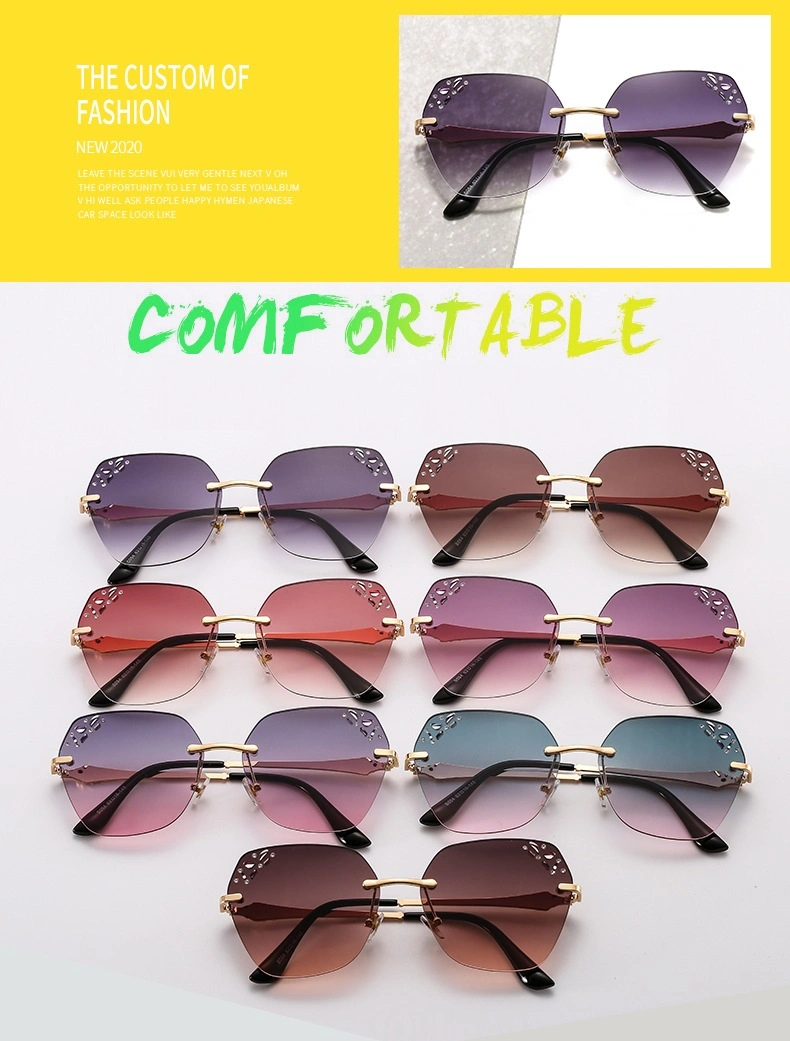 Alloy Oversized Vintage Brand Sexy Women Fashionable Sunglasses 2020