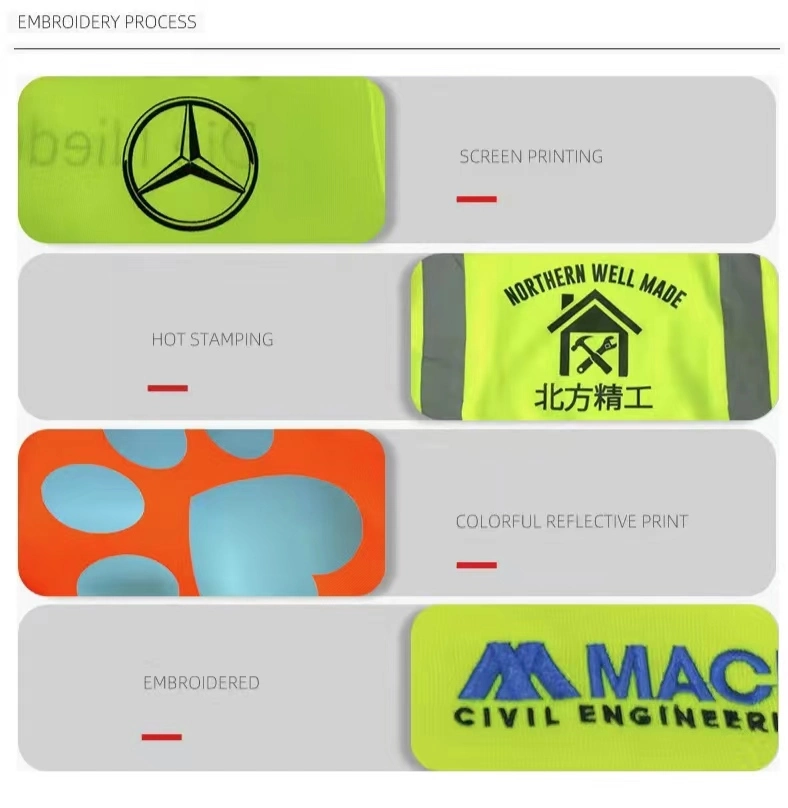 Wholesale Workwear Hi Vis Customizable Reflective Polyester Safety Vest