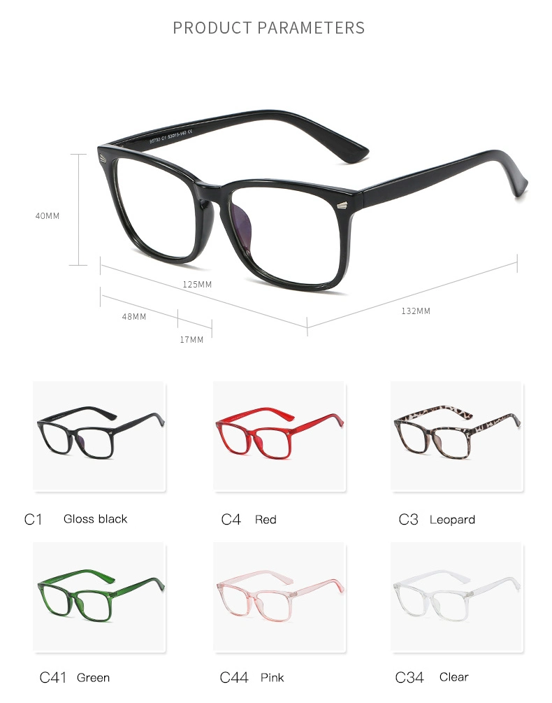 New High Quality Flat Light Boys and Girls Anti Blue Light Blocking Children Kids Computer Learning Fashion Designer Reading Glasses