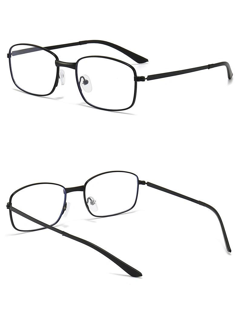 Custom Logo Quality Alloy Frame Silicone Pad Anti Blue Light Reading Glasses