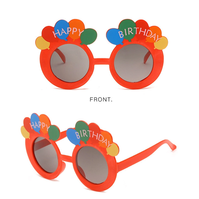 Cute Balloon Birthday Gifts Festival Sunglasses Happy Birthday Party Sun Glasses Promotional Gift Toys Novel Kids Glasses