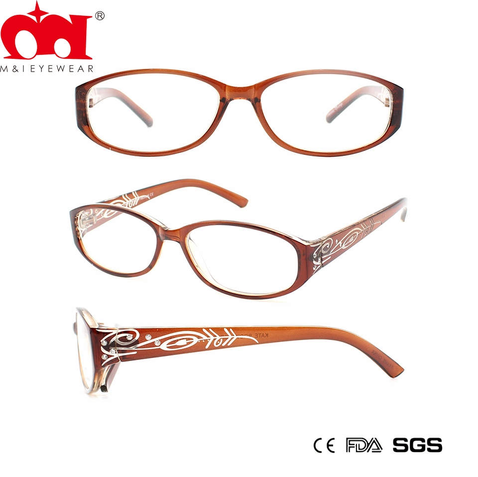 Laser Pattern Temple Designed Fashionable Temple Reading Glasses Ladies (WRP20007)