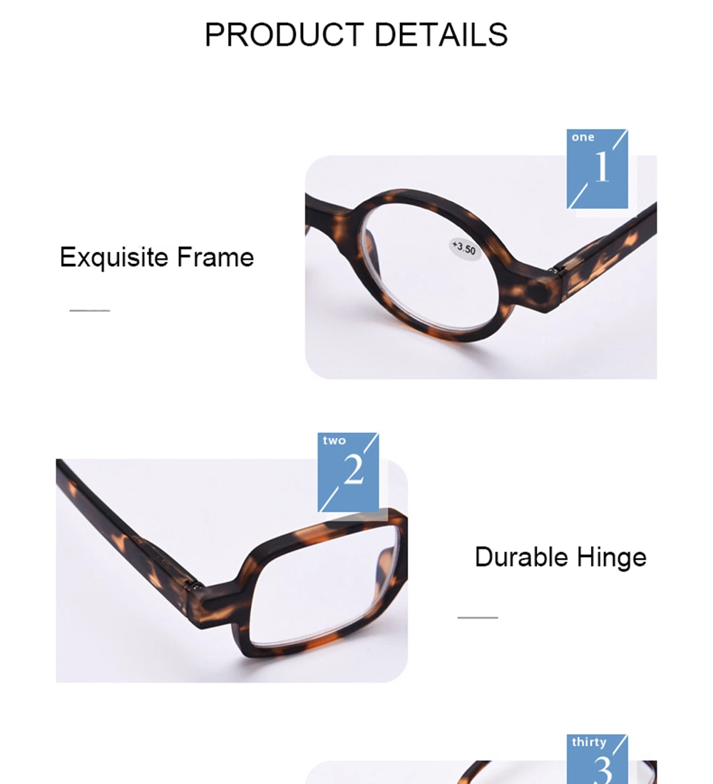 Cheap Fashion Asymmetrical Round&Square Men Women Presbyopia Glasses Reading Glasses