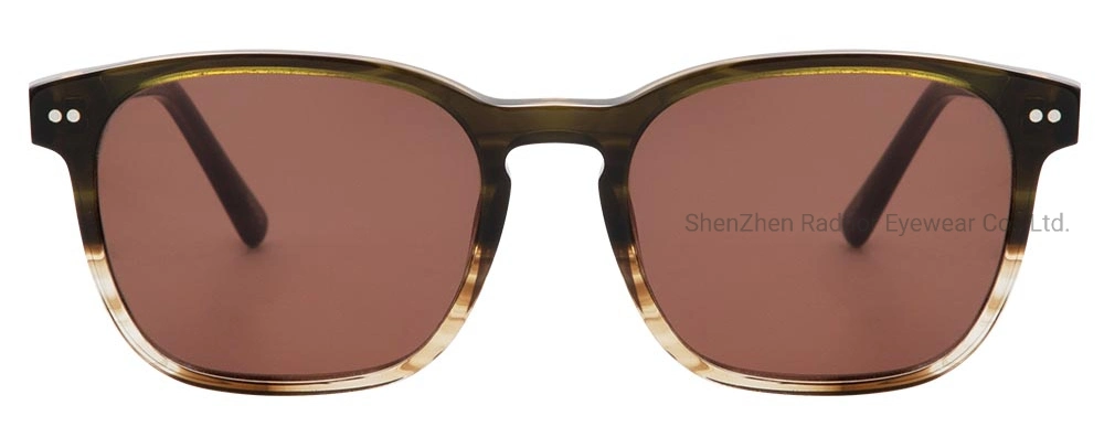 Vintage Acetate Sunglasses Man Style UV400 Minerial Glass Lens Bio Degradable by Shenzhen Supplier