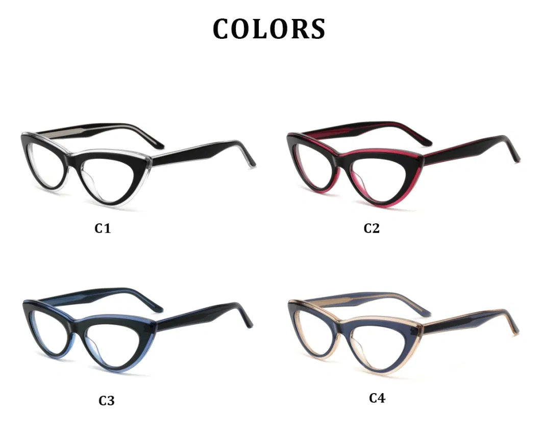 Wholesale High Quality New Cat Eye Shape Eyeglasses Computer Optical Frame Eyewear Anti Blue Light Blocking Reading Glasses