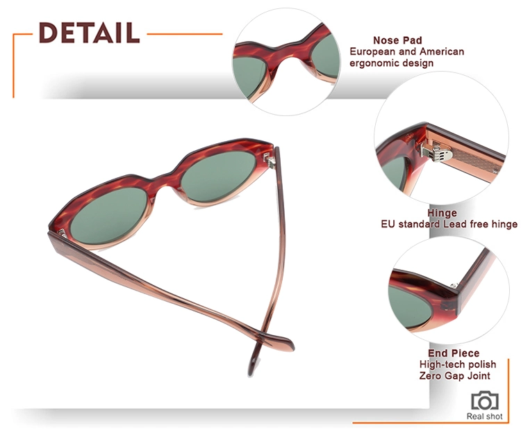 Hot Selling Classic Vintage Retro Women Luxury Shades UV400 2023 Acetate Sunglasses