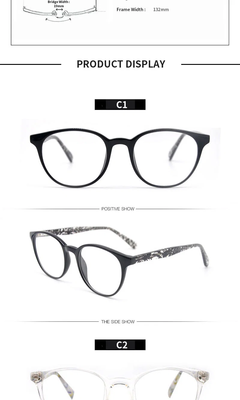 Eye Frame 2023 Fashion Prescription Glasses Acetate Optical Frame Online Sale