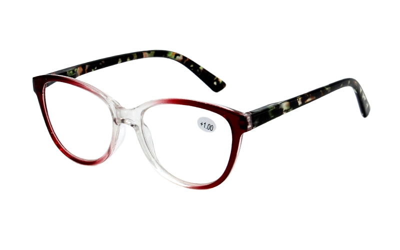 Gradient Unobvious Cat Eye Tortoise Shell Temples Spring Hinge Reading Glasses