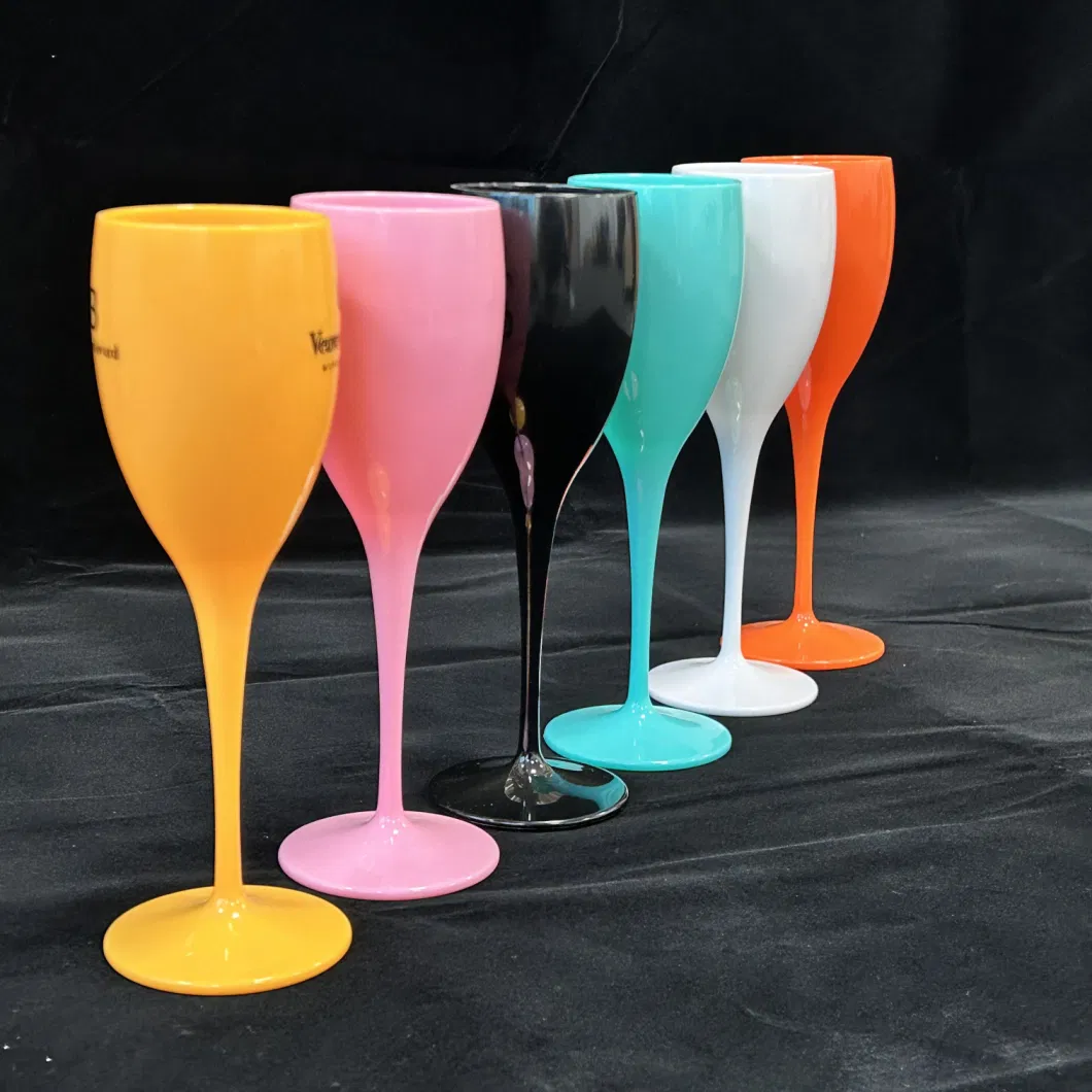 Bst Personalized Champagne Cups High Quality Custom Plastic White Wine Glasses Goblet Wine Glass