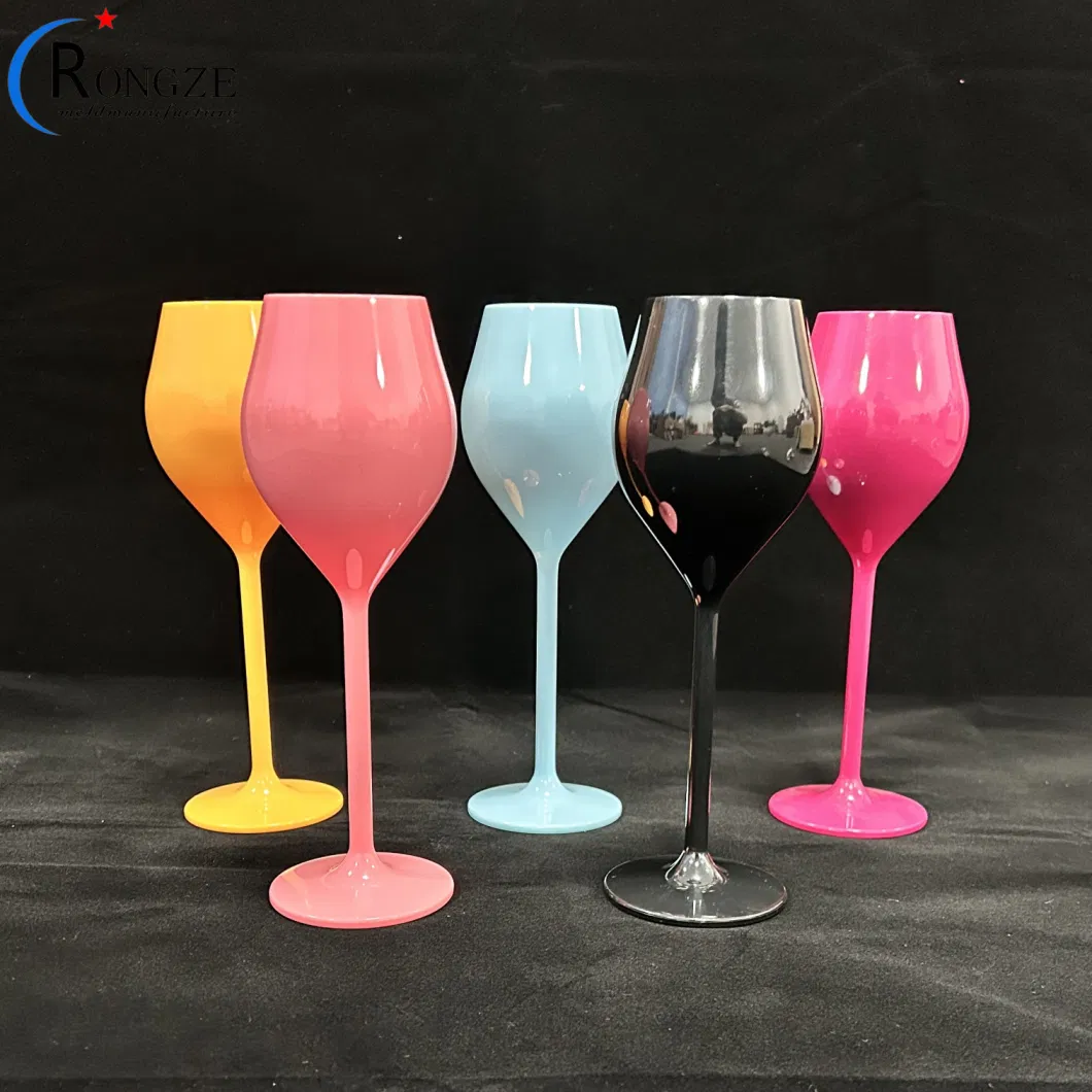 Unbreakable Colorful Plastic Champagne Glasses Plastic Party Wild Christmas Vintage Luxury Wine Glasses