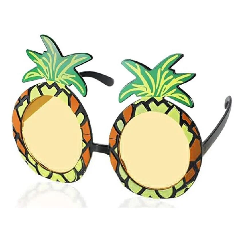 Hawaiian Glasses Pineapple Shape Sunglasses Summer Beach Sunscreen Photography Sunglasses