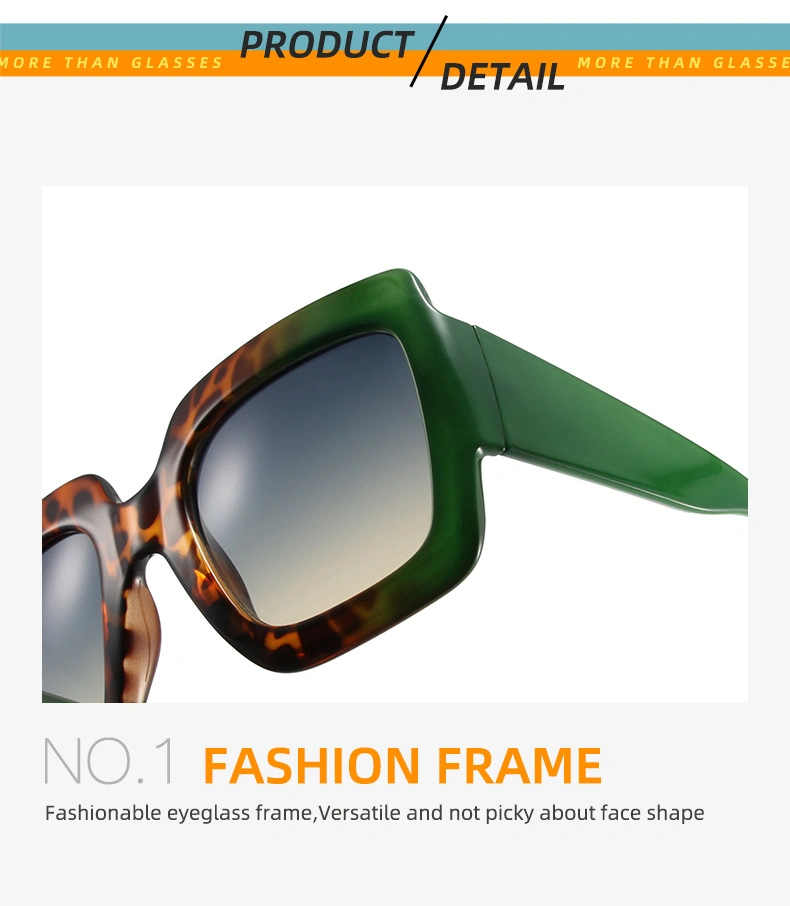 Custom Logo Luxury Brands Fashion Oversized Designer Metal Hinge UV400 Sunglasses