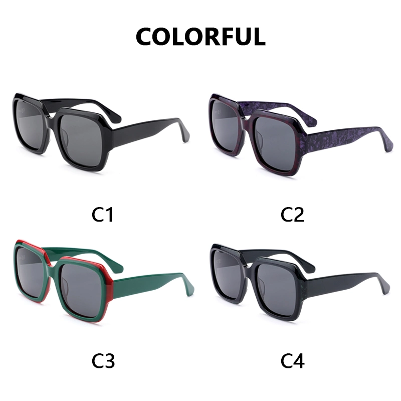 New Luxury Designer Acetate Frames Sunglass Gafas De Sol Sun Glass Polarized Shades Custom Women and Men Sunglasses