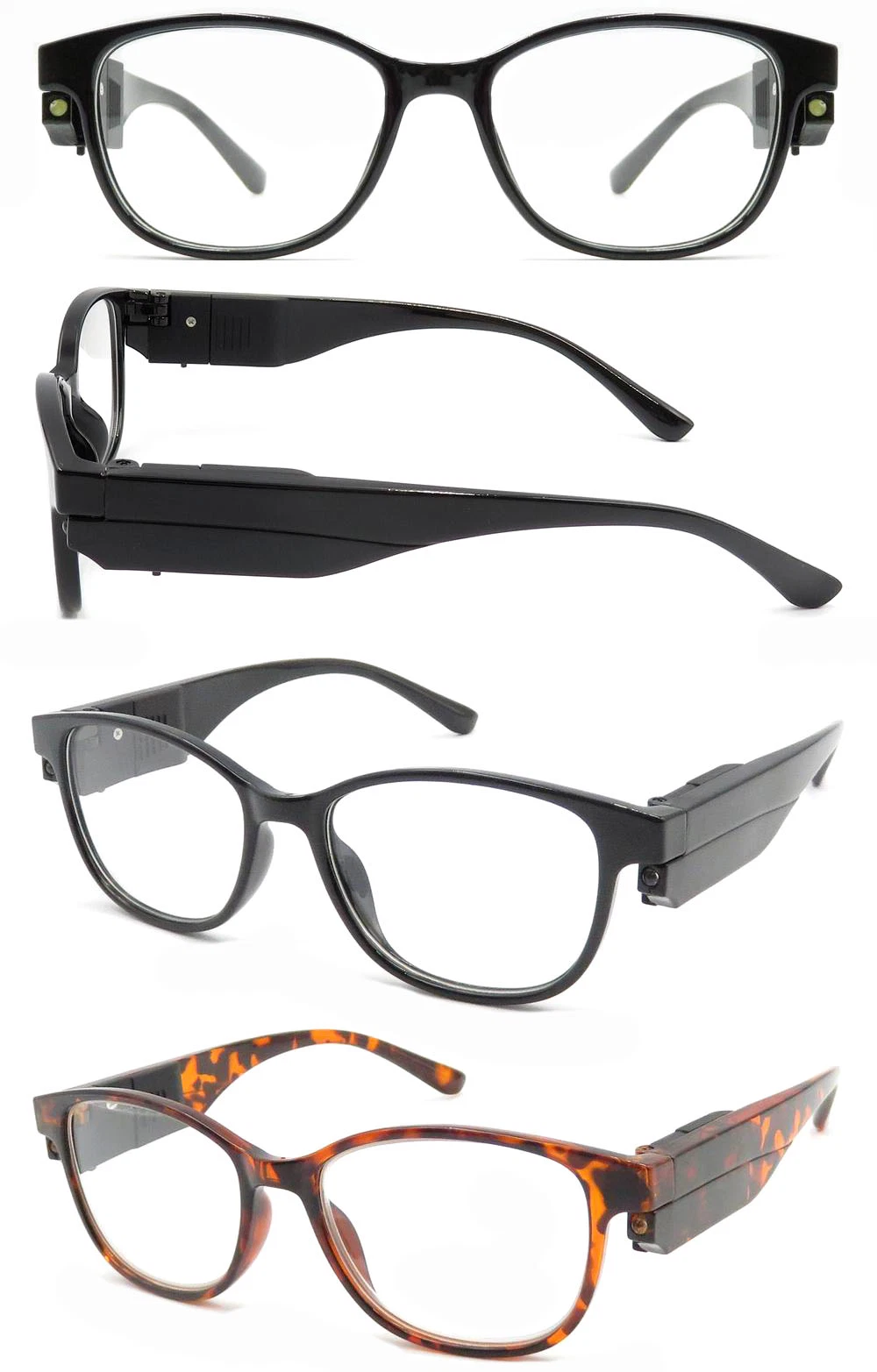 Wholesale Cheap Unisex Night Vision Reading Glasses with Light up Women Men LED Reading Glasses