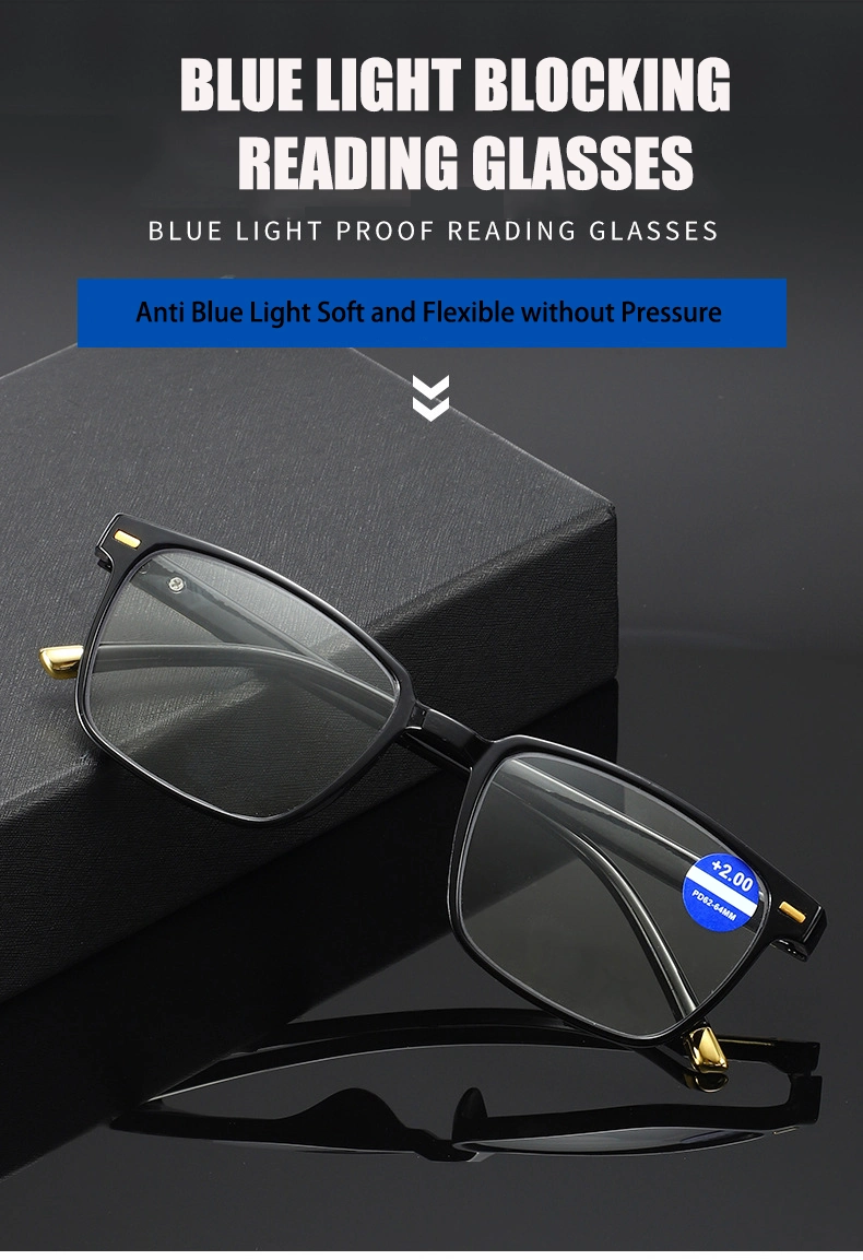 2023 in Stock Newest Fashion Cheap Wholesales Classical Retro Eyeglasses Eyewear High Quality Plastic Frame Men Anti Blue Light Reading Glasses