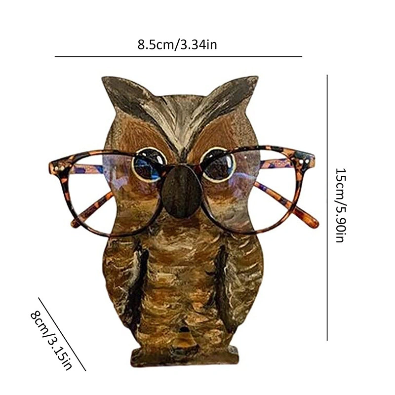 Custom Logo Creative Wooden Small Animal Sunglasses Glasses Display Rack