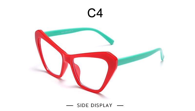 2023 Popular Simple Style Colorful Design Oversized 2023 Cat Eye Frame Anti Blue Light Blocking Computer Glasses