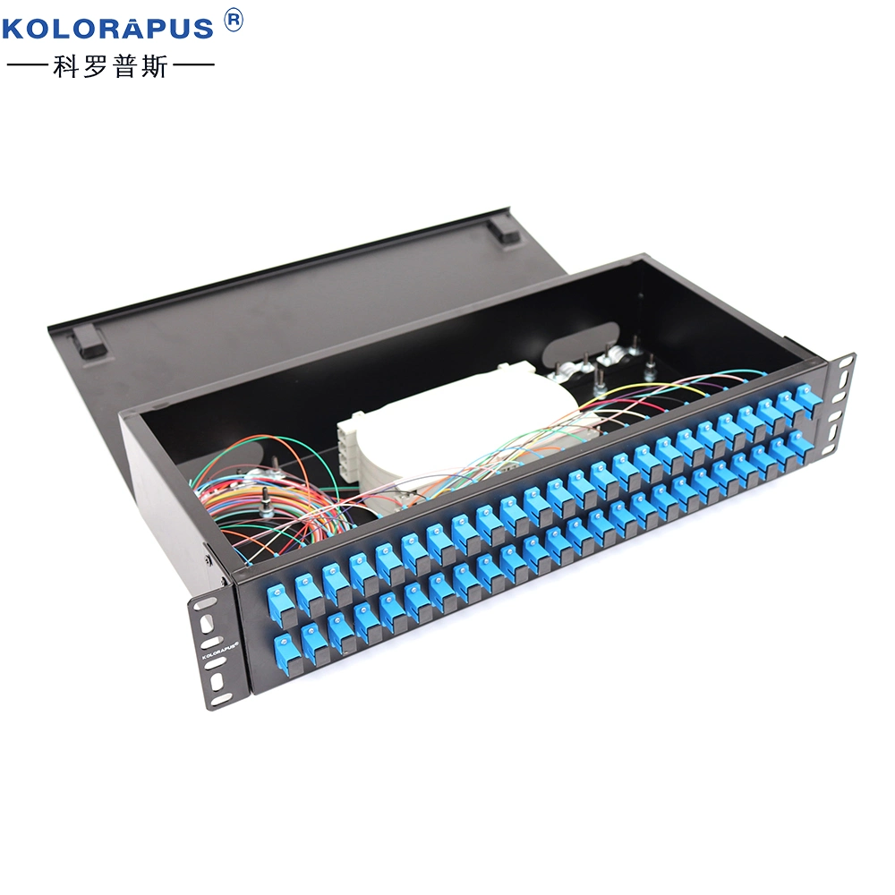 Kolorapus 2u-48 Port Rack Optical Fiber Distribution Frame (terminal box) Sc Type