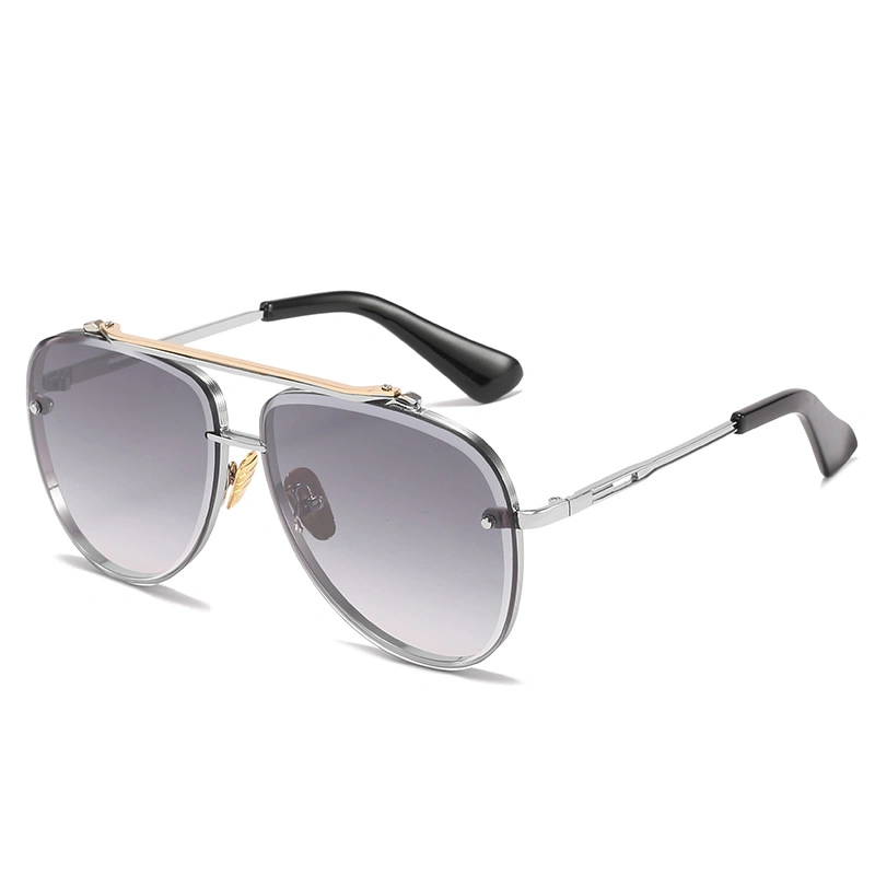 Wholesale Customized UV400 Metal Double Beam Sunscreen Men&prime;s and Women&prime;s Fashion Sunglasses