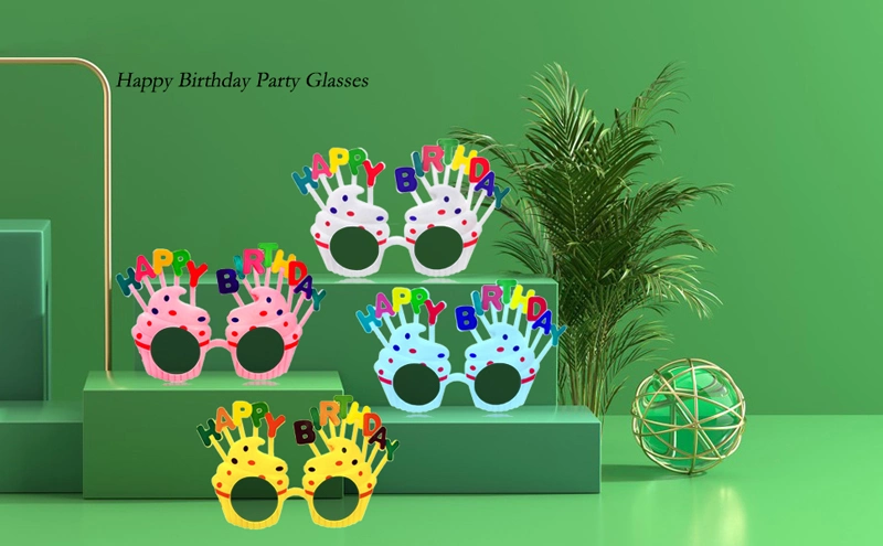 Sweet Cream Birthday Cake Glasses Festival Sun Glasses Happy Birthday Party Promotional Gift Toys Novel Kids Sunglasses