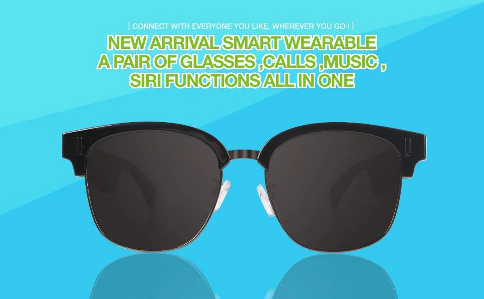 Wireless Glasses 5.0 Smart Waterproof Anti-Blue Light Sunglasses UV Proof Smart Audio Glasses