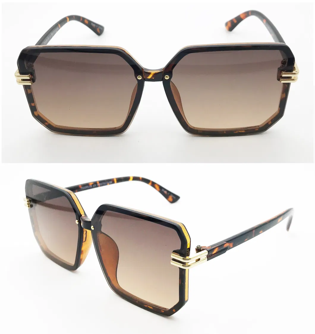 PC Fram High Quality Personality Luxury Fashion Big Square Popular Unisix Sunglasses Big Square Cat Eyes Popular