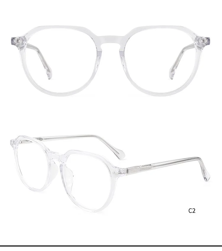 Polygon Plastic Frame Optical Glasses for Man Ladies