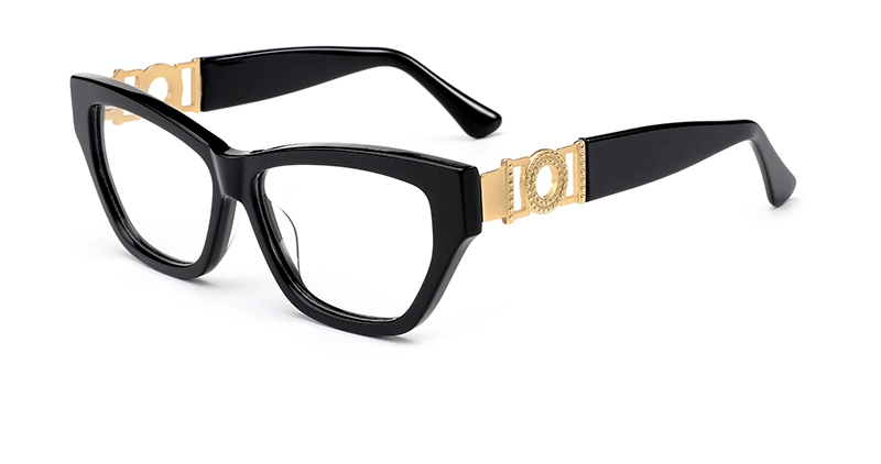 Cat Eye Spectacle Frame Temple with Metal Decoration Classic Eyeglasses Supplier