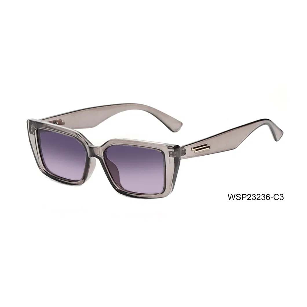 Trendy Navy Blue Rectangle Sun Glass for Women Men Desinger Polarized Sunglasses