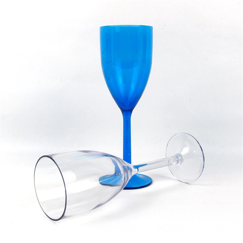 Recyclable Unique Transparent Plastic Champagne Flute Clear Wine Glasses for Party