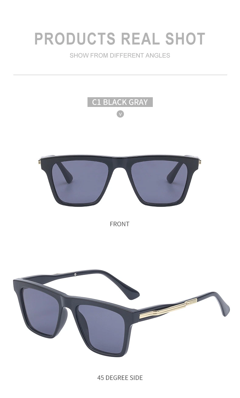 China Factory Wholesale Luxury Sun Glasses Colorful UV400 Polarized Lenses Shades Trendy Fashion Sunglasses for Men
