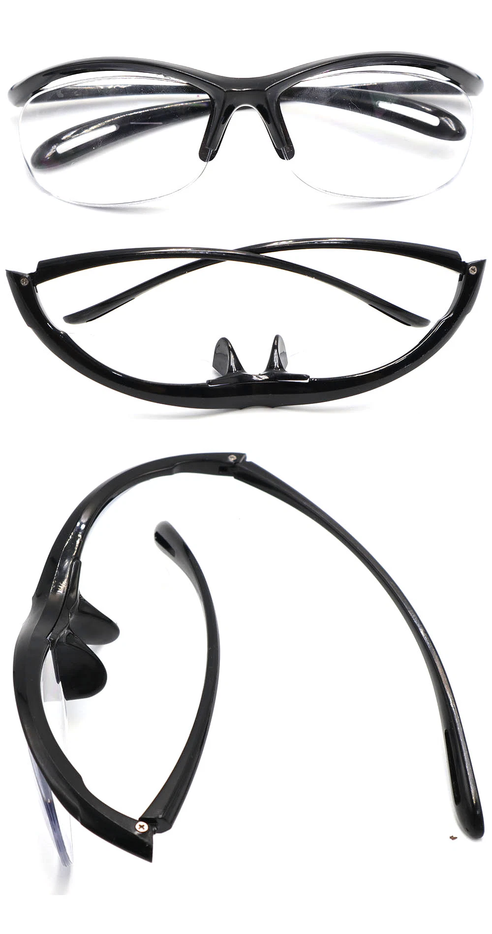 Ready Made Anti-Fog Safety Square Reading Glasses Frames Bifocal Lens Reading Glasses Anti-Shock Windproof Transparent