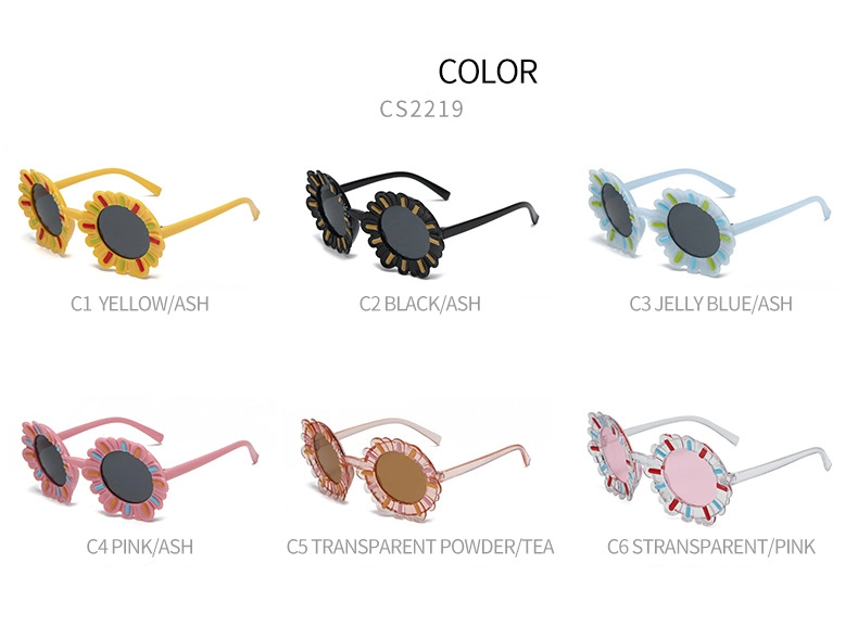 Cartoon Cartoon Sunflower Sunglasses for Children UV Protective Flower Sunglasses for Babies Sun Protection Glasses
