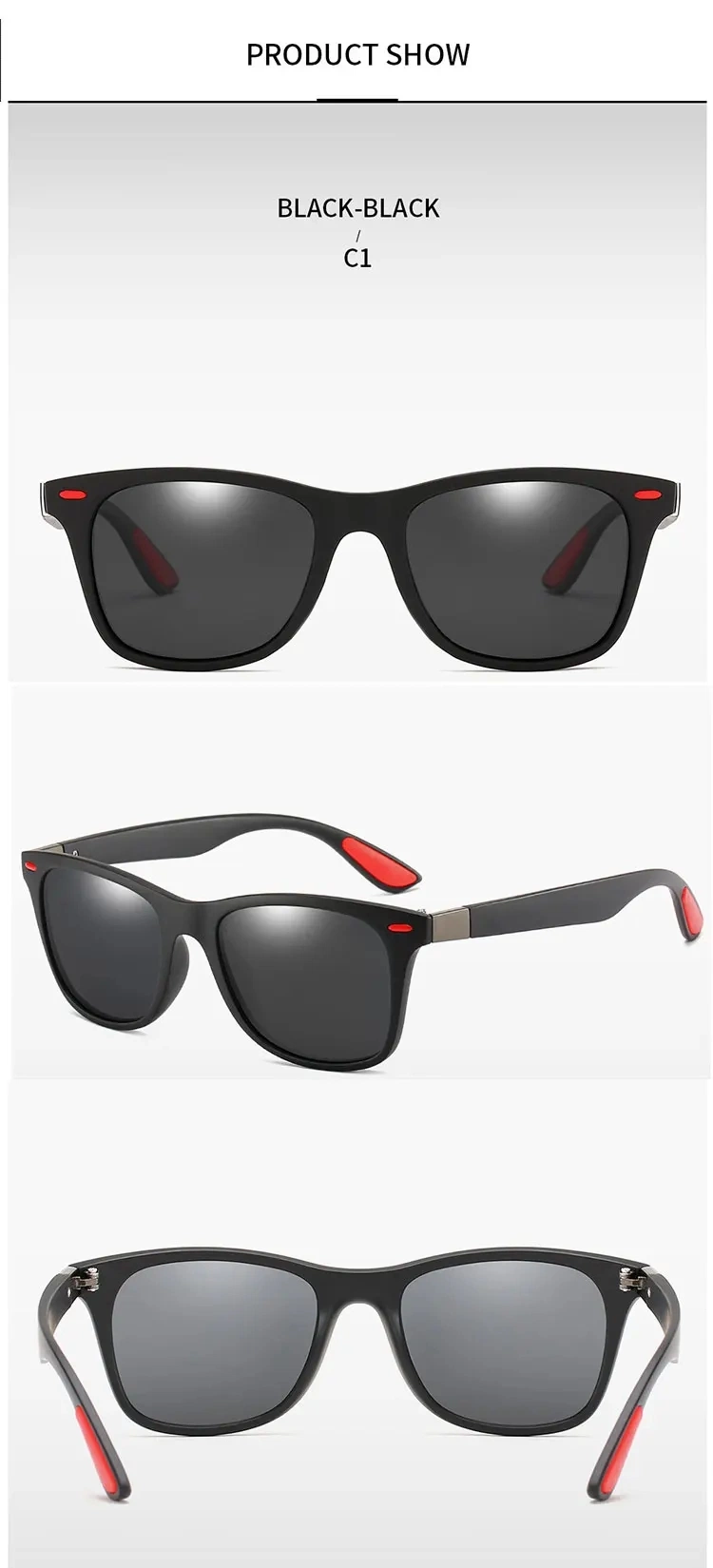 Factory Hot Sale Men Women Square Frame Driving Sun Glasses Brand Designer UV400 Polarized Driving Sunglasses Goggles Men