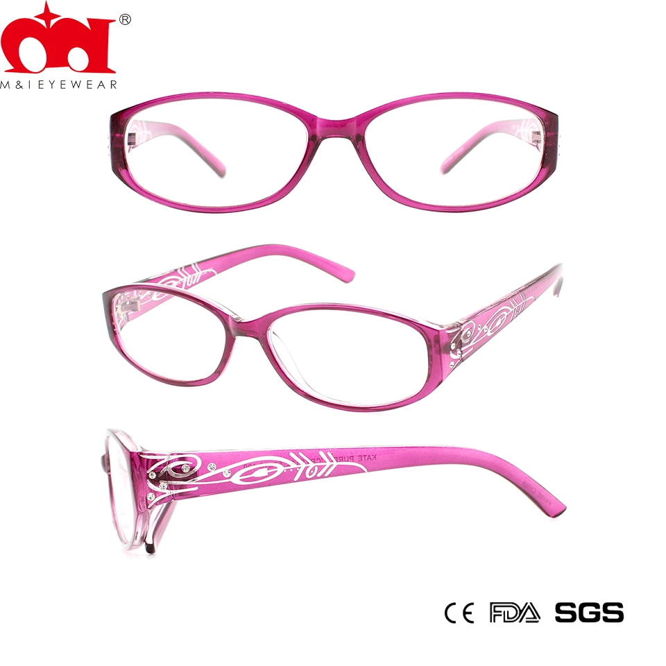 Laser Pattern Temple Designed Fashionable Temple Reading Glasses Ladies (WRP20007)