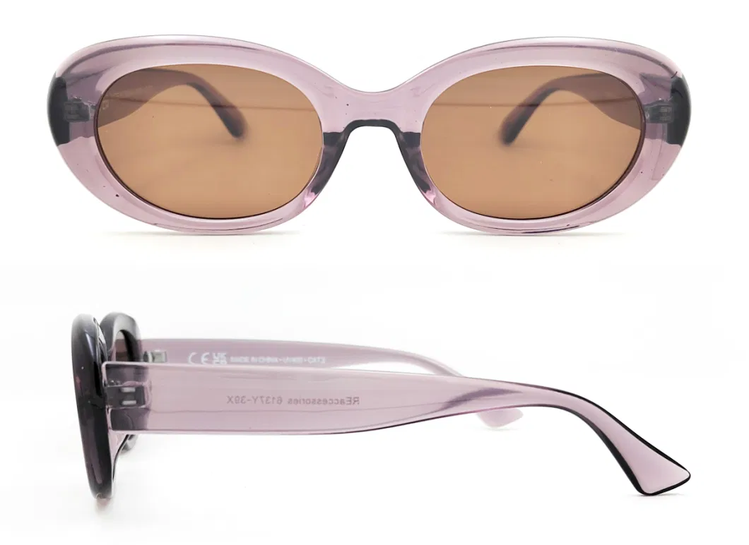 PC Fashion High Quality Yellow Cat Eye Brand Designer Street Sunglasses