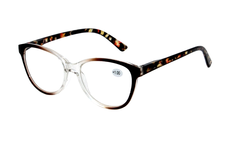 Gradient Unobvious Cat Eye Tortoise Shell Temples Spring Hinge Reading Glasses